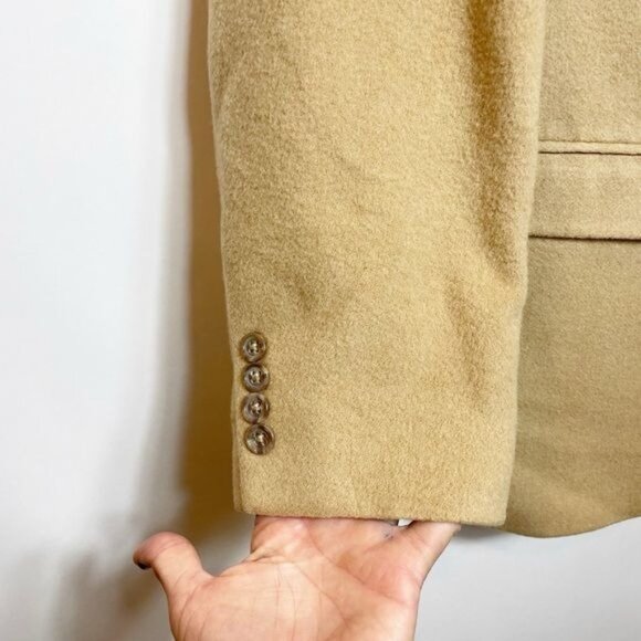 Vintage Barrymore for Fleishman's Camel Hair Blazer Luxury Tan Single Size 41 L - Picture 11 of 11
